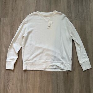 Vince Off-White Drop Shoulder Sweatshirt